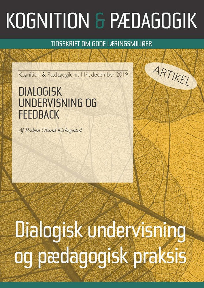 Dialogisk undervisning og feedback
