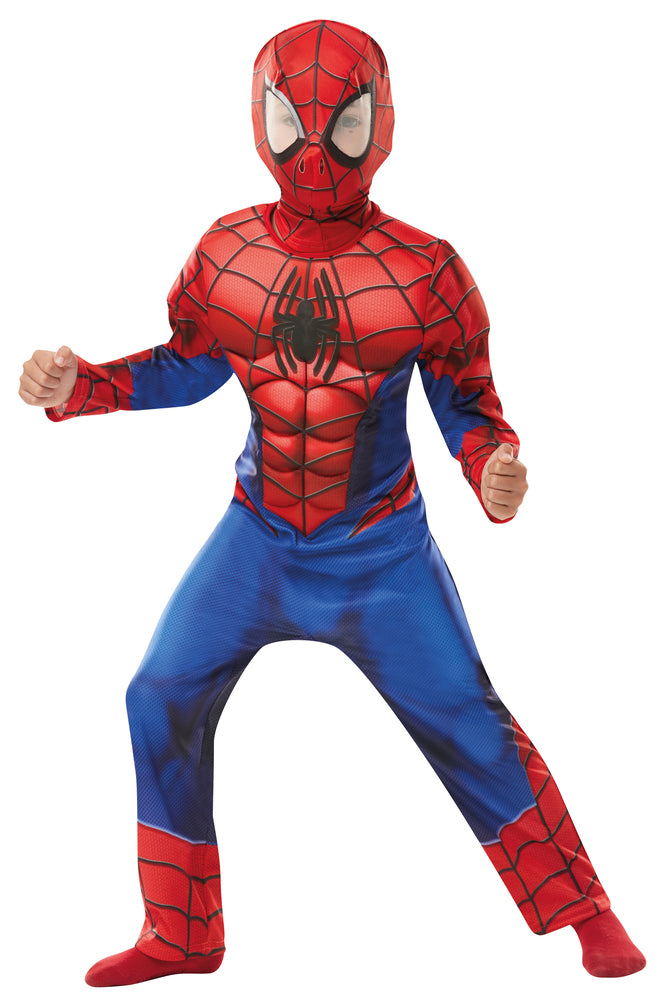 Spiderman Deluxe dragt med maske str. 5-6 år