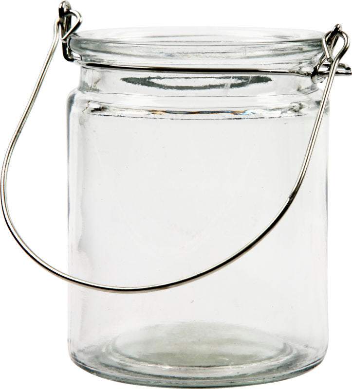 Lanterne Glas M/Metalophæng 2 Stk