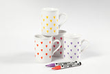 Glas og porcelænstusser 1-2 mm gul, lilla, orange, lys rød