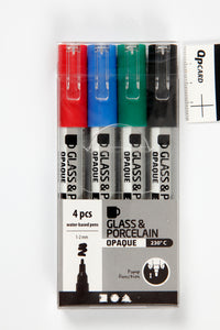 Glas og porcelænstusser 1-2 mm blå, grøn, rød, sort