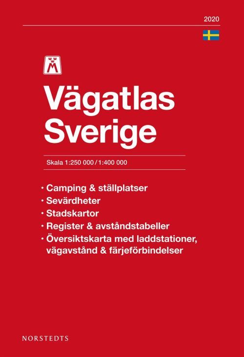 M Vägatlas Sverige 2020 : skala 1:250 000/1:400 000
