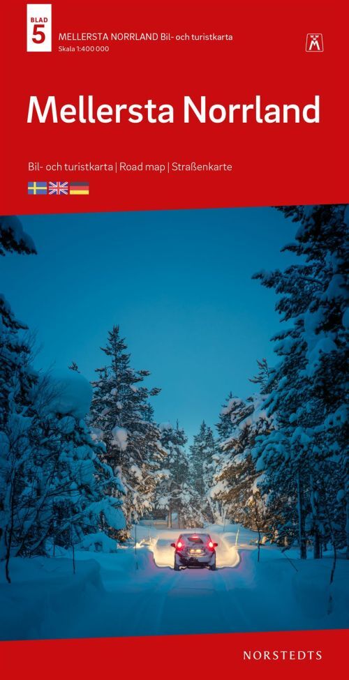 Mellersta Norrland : bil- och turistkarta - road map - Straßenkarte