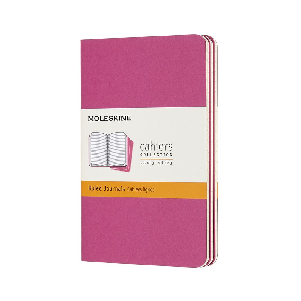 Notesbog Moleskine cahiers pocket pink journal r 9x14cm