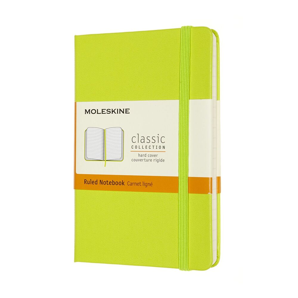 Notesbog Moleskine classic pocket  hard r lemgreen 9x14cm