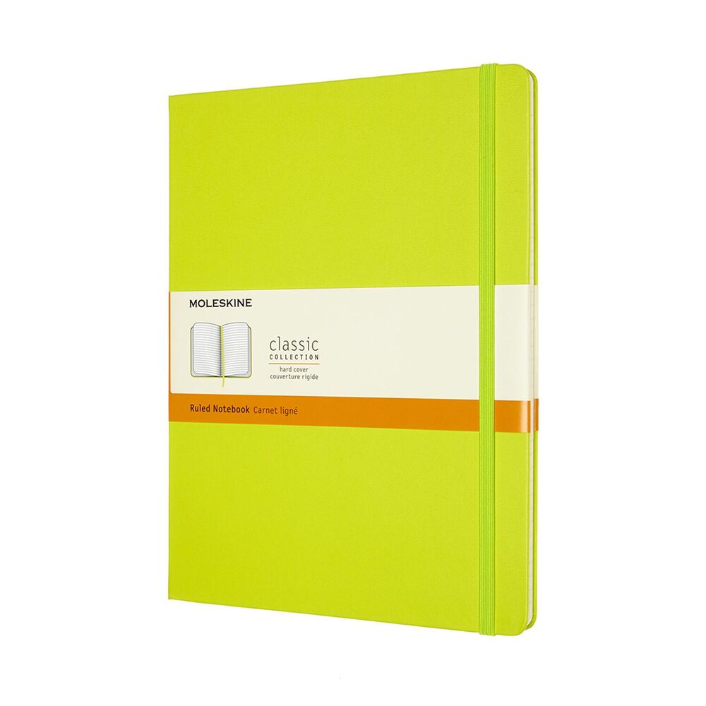 Notesbog Moleskine classic xl hard r lemgreen 19x25cm