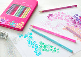 Farveblyant Faber-Castell sparkle 12 farver tinæske