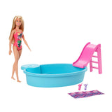 Barbie dukke og pool legesæt