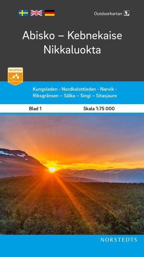 Abisko-Kebnekaise-Nikkaluokta  1:75.000