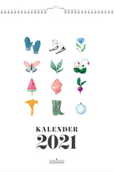 Vægkalender A4 annies årsillustrationer 2021 Mayland
