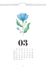 Vægkalender A4 annies årsillustrationer 2021 Mayland