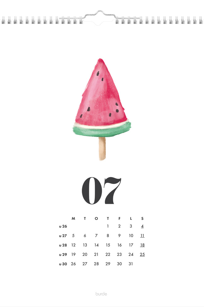 Vægkalender A4 annies årsillustrationer 2021 Mayland