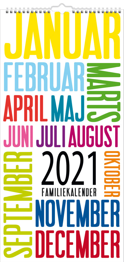 Familiekalender trendart 2021 22 x 43 cm Mayland