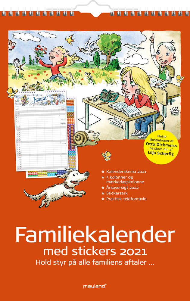 Familiekalender A3 otto dickmeiss illu. 5 kol. 2021 Mayland