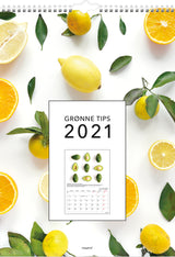 Vægkalender A4 grønne tips 2021 Mayland