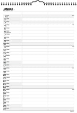 Familiekalender A4 sort/hvid 2 kol. 2021 Mayland