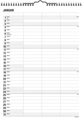 Familiekalender 24 x 34 sort/hvid 3 kol. 2021 Mayland