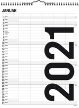 Familiekalender 29,5 x 39 sort/hvid 5 kol. 2021 Mayland