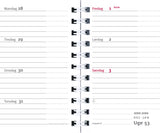 Nano planner kunstskind sort 2021 6,5 x 10 cm Mayland