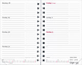 Mini planner uge tværformat vinyl sort 2021 Mayland