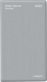 Business weekplanner vinyl sølv 2021 21 x 15 Mayland