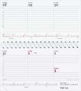 Business weekplanner vinyl sølv 2021 21 x 15 Mayland