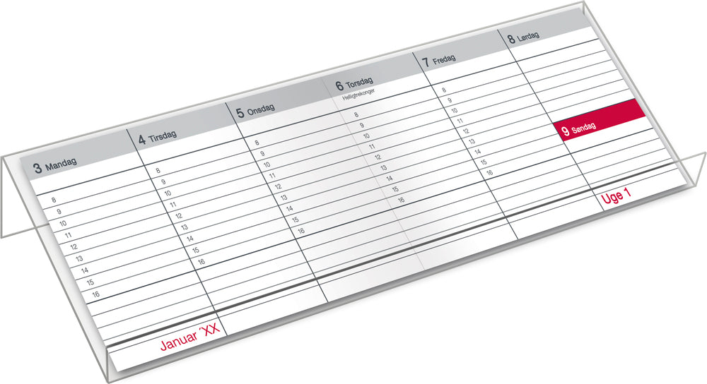 Mini bordkalender vinyl sort 2021 Mayland