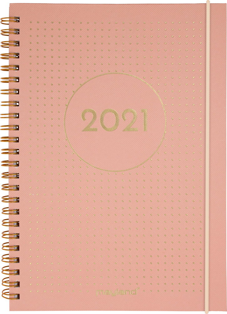 Ugekalender A5 karton rosa 2021 Mayland