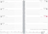 Ugekalender A5 international pp sort 2021 Mayland