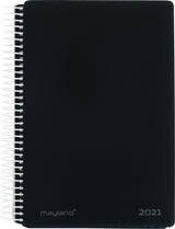 Spiralkalender 1 dag pp sort 2021 12 x 17 cm Mayland