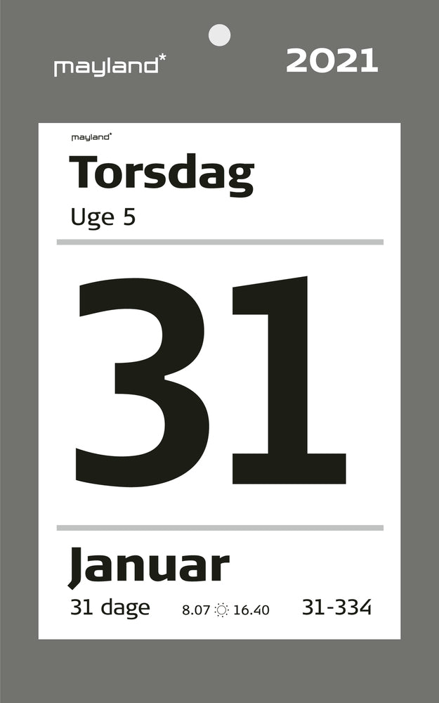 Kæmpe afrivningskalender fiberpap 2021 Mayland