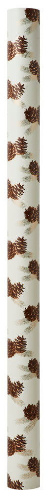 Gavepapir guld metallic kogler/grangren 3 m x 70 cm