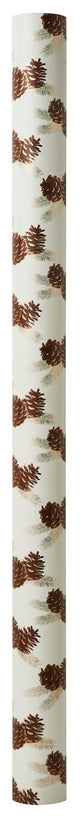 Gavepapir guld metallic kogler/grangren 3 m x 70 cm