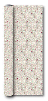 Gavepapir metallic m/stjerne/snefnug rød/guld/sølv 3m x 70cm