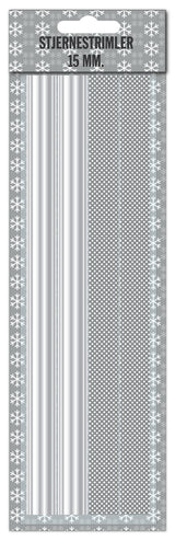 Stjernestrimler glitter 15 mm