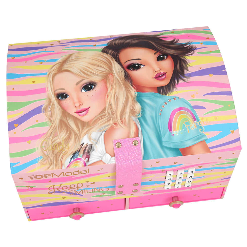 Smykkeskrin TOPModel  m/kode & musik tiger