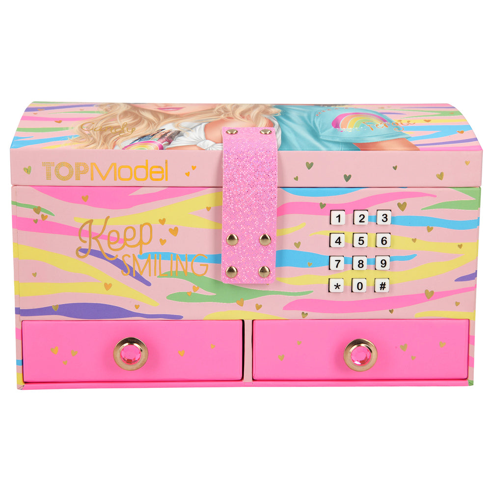 Smykkeskrin TOPModel  m/kode & musik tiger