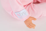 Tiny treasures dukke blond girl in rose pom pom outfit