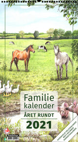 Familiekalender året rundt på bondegården 2021 m/5Kolonner