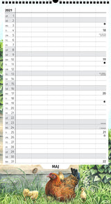 Familiekalender året rundt på bondegården 2021 m/5Kolonner