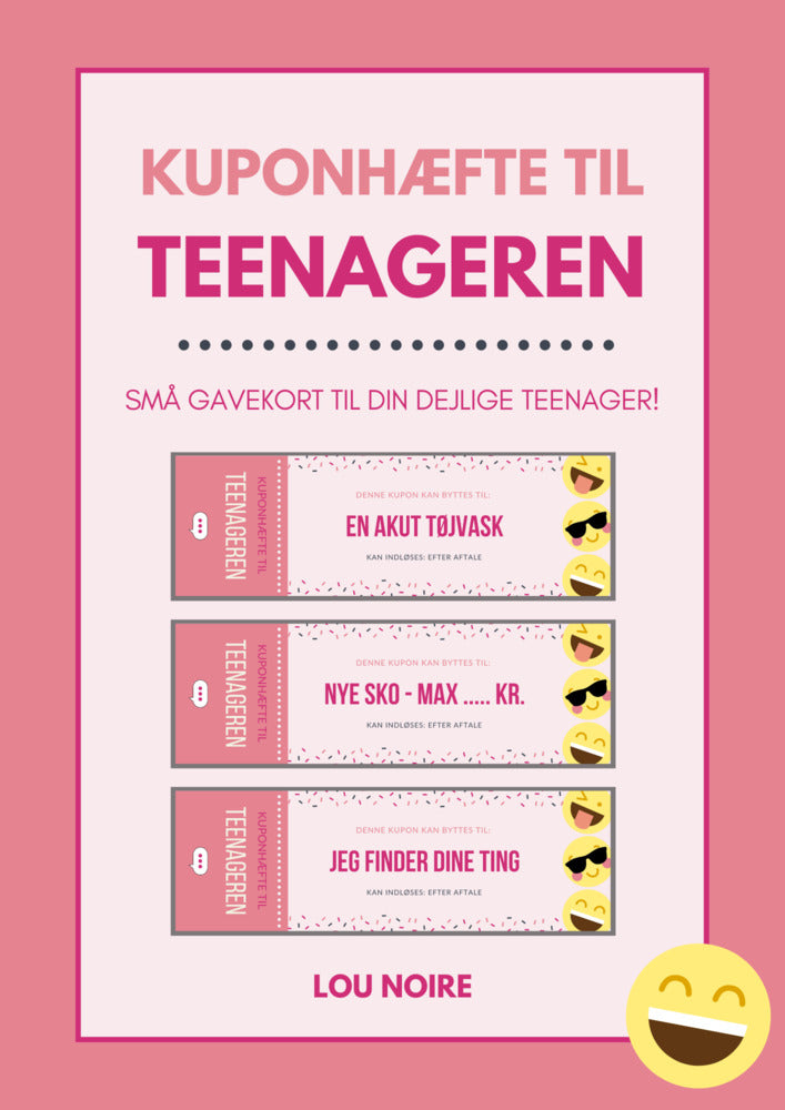 Kuponhæfte til teenageren – pink