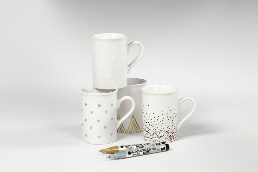 Glas og porcelænstusser 1-2 mm brun, hvid, guld, sølv.