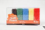 Foam soft modelleringsmasse 6 ass farver 10 g