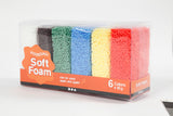 Foam soft modelleringsmasse 6 ass farver 10 g