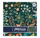 Zen puslespil sort med blomster 1000 brikker