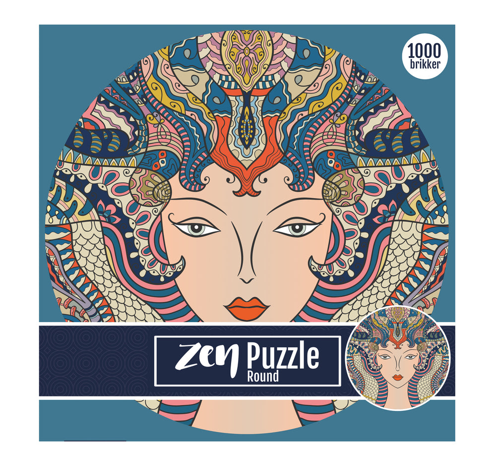 Zen puslespil rund slange dame 1000 brikker