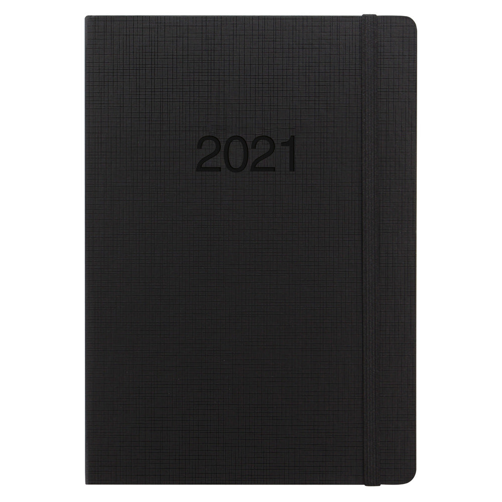 Kalender Letts 2021 memo A5 uge sort sdn