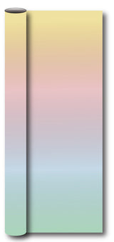 Bogbind/gavepapir lamineret 70cmx2m regnbue pastel