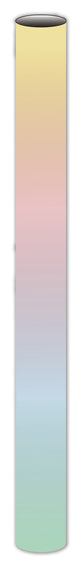 Bogbind/gavepapir lamineret 70cmx2m regnbue pastel