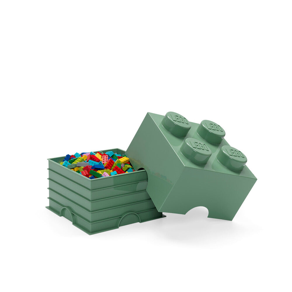 LEGO opbevaringskasse 4 - sand grøn
